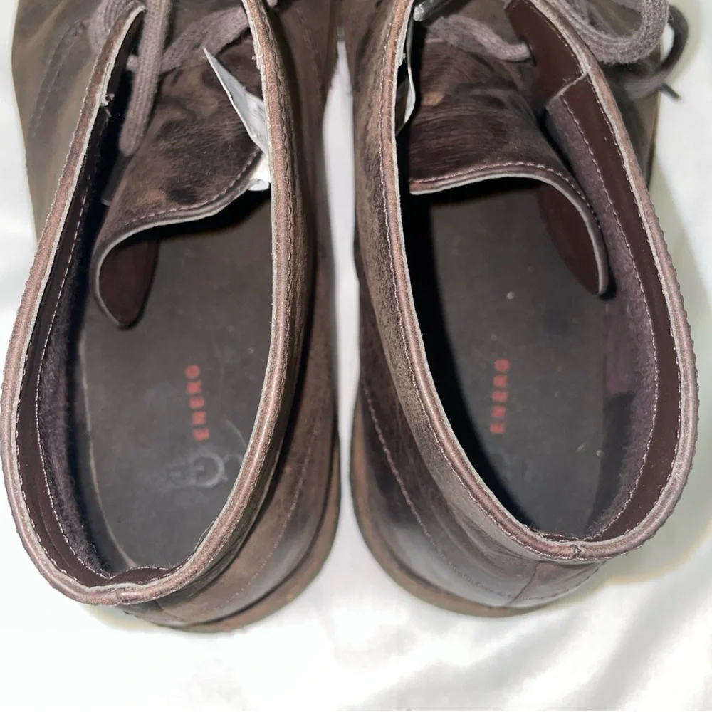 UGG Neumel Dark Brown Leather Chukka Boots‎ Mens 12 Lace Up Desert Boots 1105529